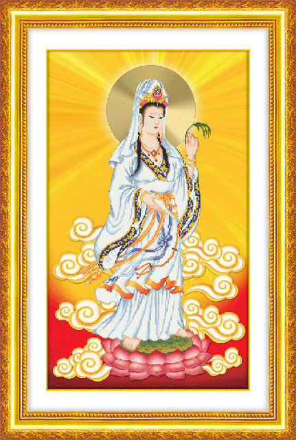 cross stitch material package new living room crafts wholesale diy guanyin bodhisattva 5d0095