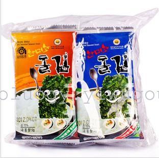 South Korea imported snacks, Han 美禾 olive oil, seaweed (blue), (color)