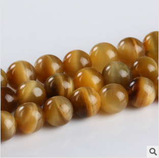 Natural crystal wholesale gold tiger eye stone semi finished 8mm loose bead Diy jewelry accessories