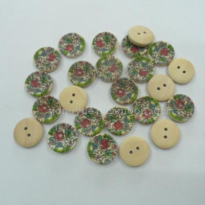 Wooden buttons diy Wooden buttons/color printed Wooden buttons/cartoon Wooden buttons wholesale