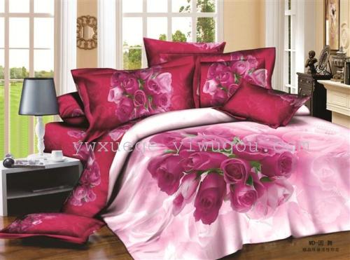 snow pigeon home textile cabinet genuine goods cotton twill bed sheet four-piece set princess diary waltz