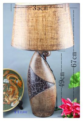 Item JL002 16 inch circular hood bedroom table lamp continental ceramic lamps 