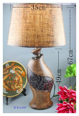 Model JL009 16 inch ceramic table lamp round Bell bedroom table lamp 