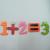 Wholesale wooden magnetic stickers express digital cartoon refrigerator stickers. A set of prices