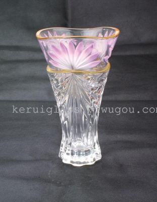 30cm Spray Color Colored String Spray Glass Crystal Vase (V002-2)