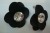 Plum-shaped Jet Black painted diamond earrings South Korea latest fashion jewelry glass diamond earrings