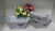 Pastoral continental set of 3 iron oval vase of lavender flowers floral wholesale