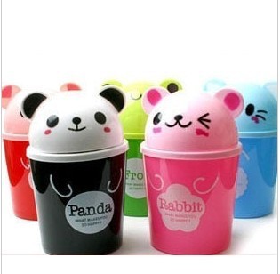 Mini Animal Sundries Container Cartoon Desktop Storage Bucket Desktop Trash Bin Cute and Practical 6 Styles