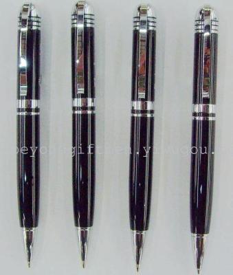 wire cutted clip metallic promotional ballpoint pen