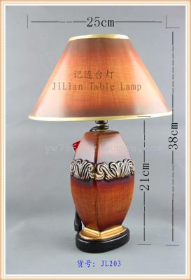 Model JL203 8 inch ceramic table lamp round Bell Home Office table lamp modern table lamps 