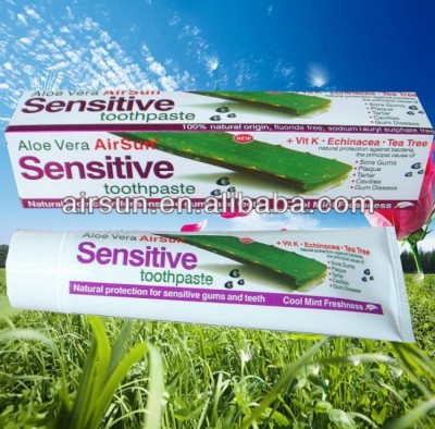 Airsun brand aloe vera sensitive toothpaste