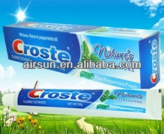 croste cool mint green gel toothpaste