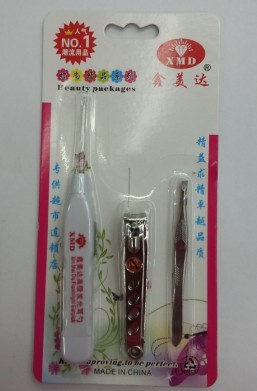 Clip lamp ear spoon nail clippers 3 sets eyebrow Clip