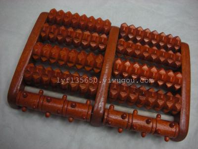 Wooden Massager massage beads five rows of color a Foot Massager