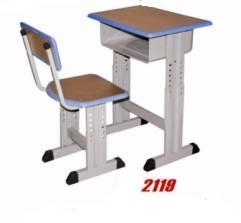 Double row hole holds desk and chair