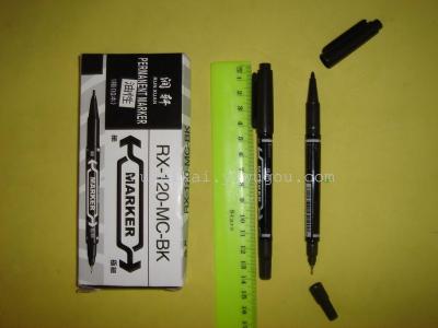 Oily small double end marker line pen plastic bags do not fade, black/blue/red