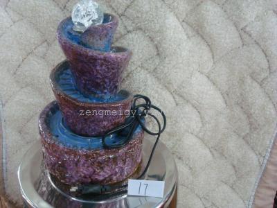 Glazed porcelain kiln Amoy torch fountain water Home Arts and crafts furnishings l gift ornaments 