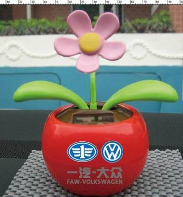 Js-2237 solar doll solar apple flower car accessories