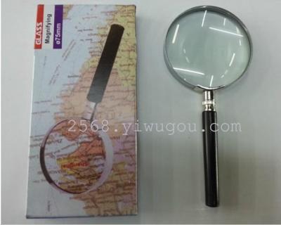 Half metal 75MM Magnifier, color gift box 192 factory prices