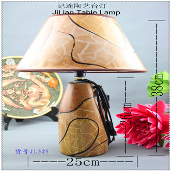 Model JL525 8 inch ceramic table lamp round Bell bedroom table lamp 