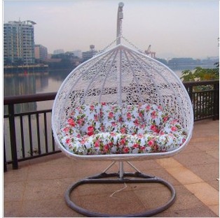 Furniture Hanging Basket Double Swing Chair Rattan-like Hotel Villa Rocking Chair Garden Balcony Top Floor Glider