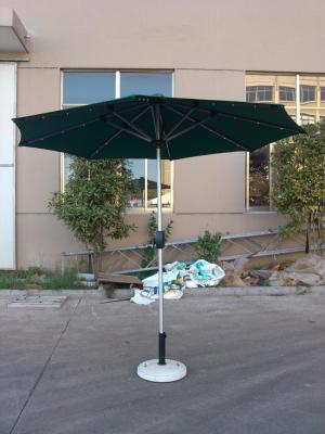 Solar umbrella, straight umbrella, solar LED lights luxury straight umbrella aluminum straight umbrella
