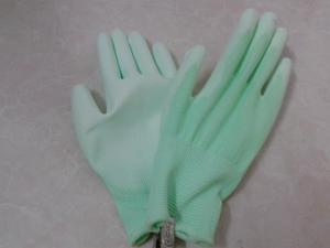 Green PU gloves, anti-oil and anti-slip gloves manufacturer direct selling labor gloves, gloves, gloves, gloves, gloves, gloves, gloves, and gloves, wholesale.