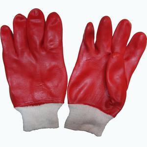 PVC red oil resistant gloves, gloves, gloves, protective gloves.