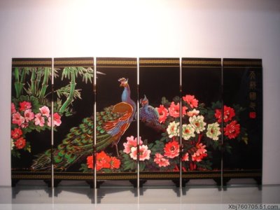 Small antique lacquerware screens Chinoiserie decoration business gifts