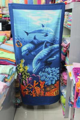 The 70*140cm polyester cotton printed beach towel has the lowest spot price