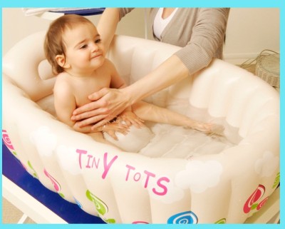 "Everyday Love" baby bathtub baby bathtub (Blue Beige)