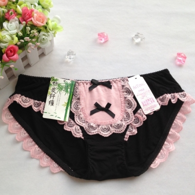 Japanese and Korean Style Girl's Modal Lace Fashion Low Waist Underwear