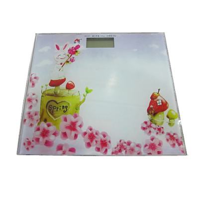 2004 new scenery view tempered glass body electronic scale scales