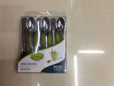 Disposable Plated Knife, Fork and Spoon PVC Boxed Spoon