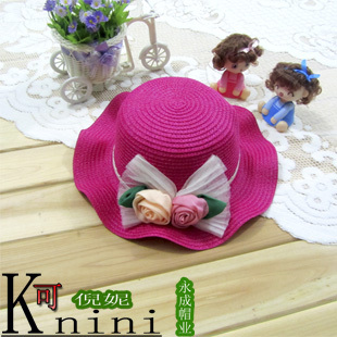 Korean fashion children's baby sun hat environmental protection straw hat  summer hat