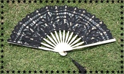 Hand embroidery craft fan fan lace window lace fan