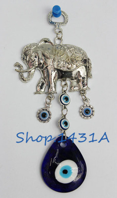 Evil eye pendant alloy elephant hanging decoration