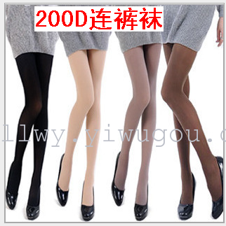 200D meat and velvet trousers connected with feet pantyhose/autumn/winter must-have super quality 