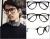 Retro myopia glasses and tide non mainstream big black circular flat mirror