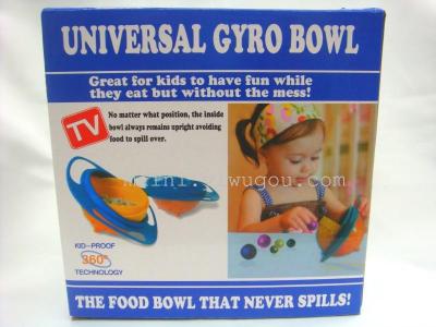 2013New arrival Hot Sale New Children Kid Baby Toy Universal 360 Rotate Spill-Proof Bowl Dishes 