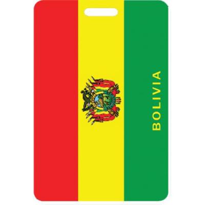 PVC plastic luggage tag Bolivia flag stylish souvenirs