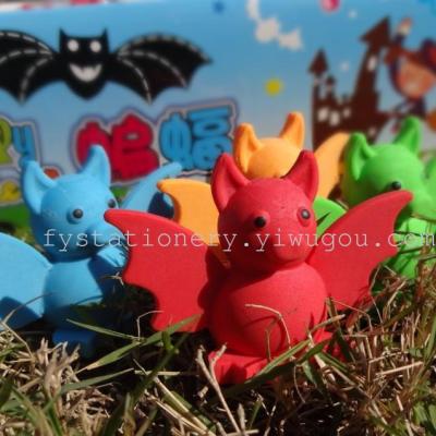 Stereo green bat Eraser Eraser toy cartoon factory outlet