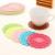 A fresh flowers thickened circular candy color double-sided silicone coaster with insulation pad