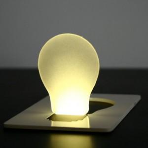A creative LED card light bank card size wallet card light