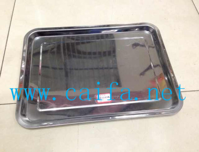 Shallow square plate Tin Chak 0.5A 27x20cm