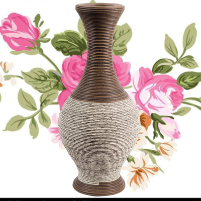 Handmade 50cm vattan flower vase CB024