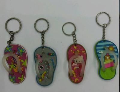 PVC cartoon slipper key ring