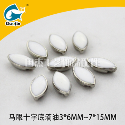 ABS cross - oil horse eye shape horse eye drop gel drill garment accessories wholesale