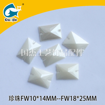 ABS single - double - hole imitation pearl A - DIY accessories scatter beads environmental protection