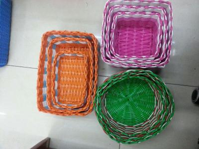 PVC hand braided basket braided basket gift basket stores content basket to receive basket idyllic style household articles